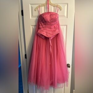 Pink Sleeveless Gown for Prom